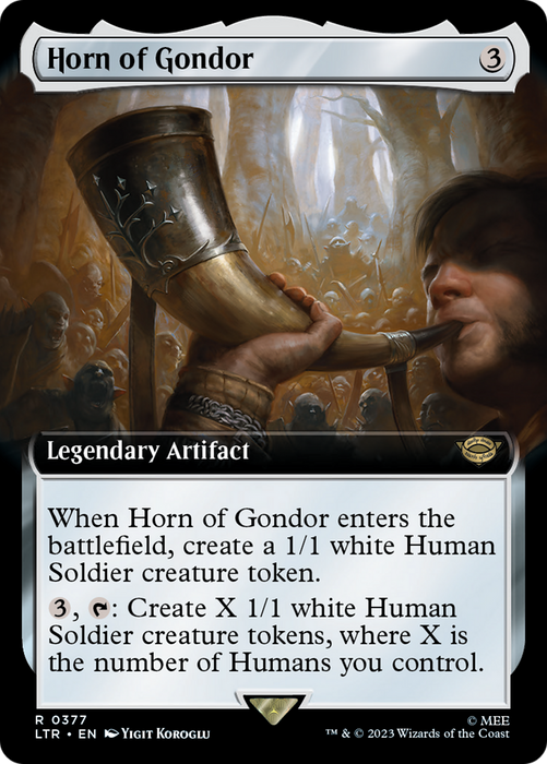 Horn of Gondor (LTR-377) - rare: (Extended Art) - Foil