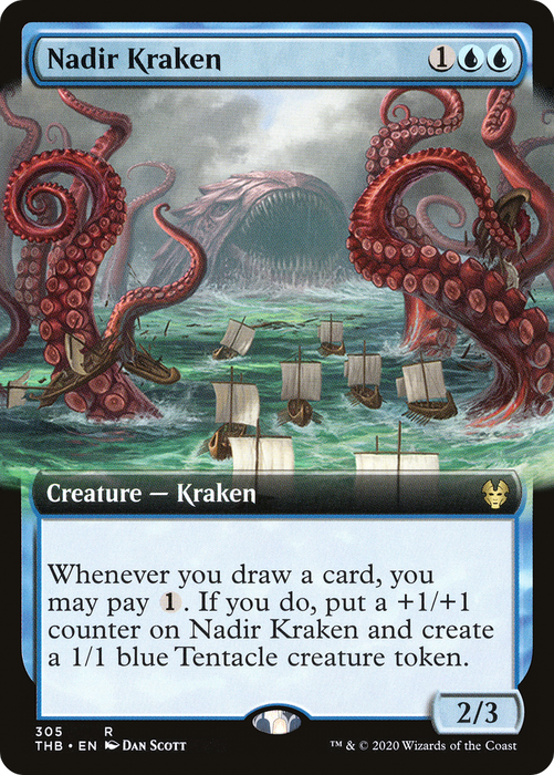 Nadir Kraken (THB-305) - rare: (Extended Art) - Foil