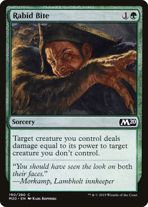 Rabid Bite (M20-190) - common - Foil