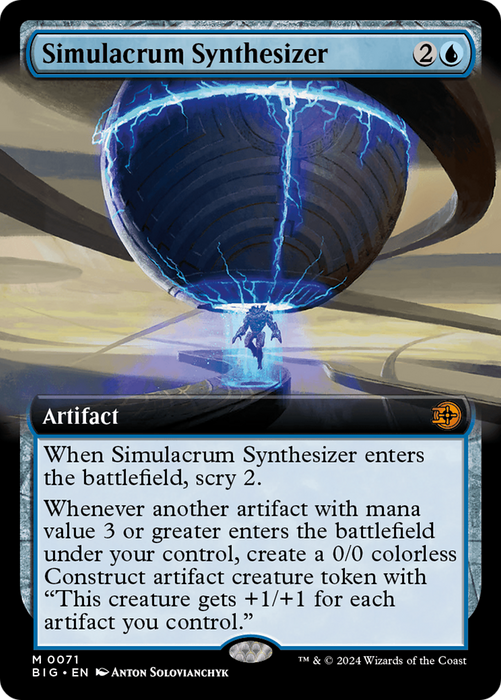 Simulacrum Synthesizer (BIG-071) - mythic: (Extended Art) - Foil
