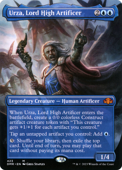Urza, Lord High Artificer (DMR-423) - mythic (Borderless) - Foil