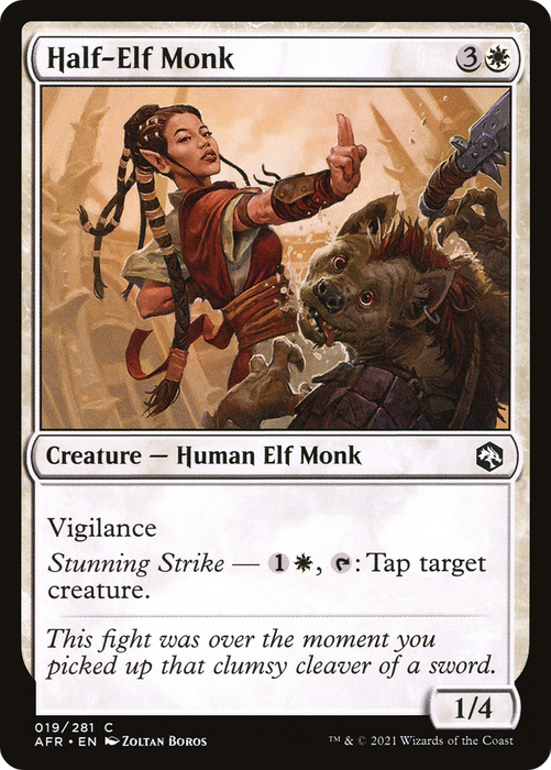 Half-Elf Monk (AFR-019) - common - Foil