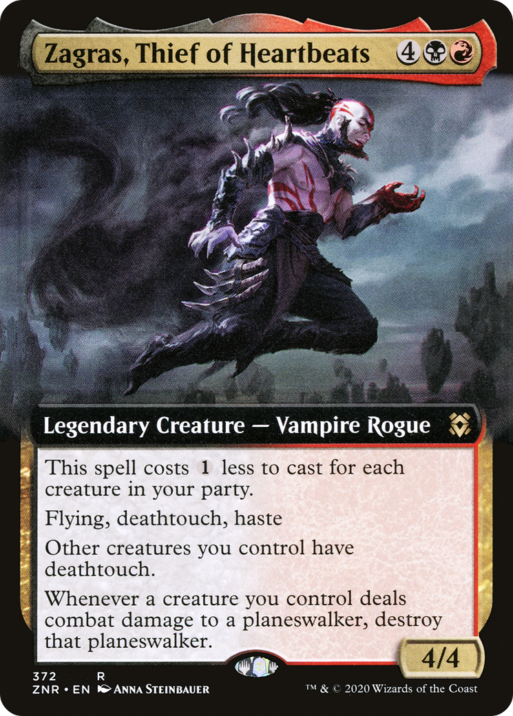 Zagras, Thief of Heartbeats (ZNR-372) - rare: (Extended Art)