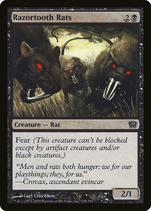 Razortooth Rats (9ED-158★) - common - Foil