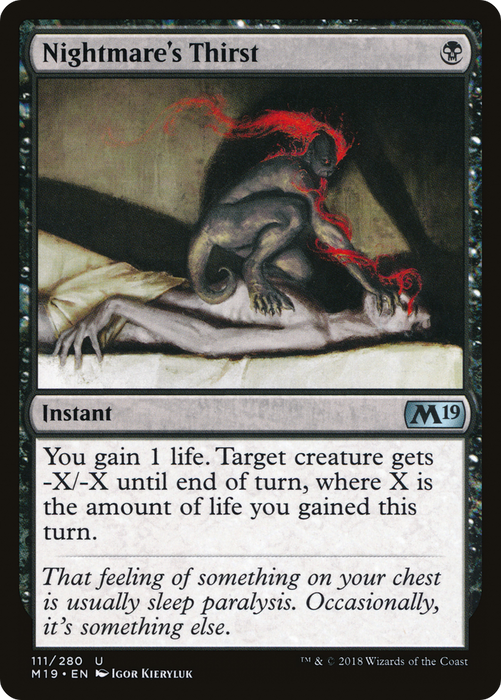 Nightmare's Thirst (M19-111) - uncommon - Foil