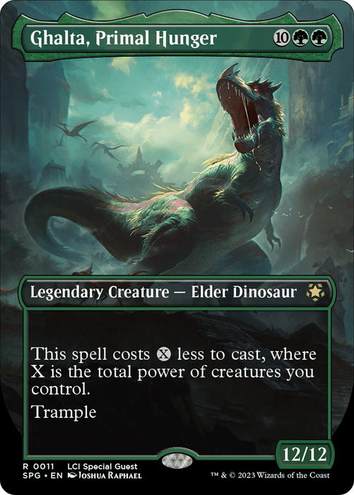 Ghalta, Primal Hunger (SPG-011) - rare (Borderless) - Foil