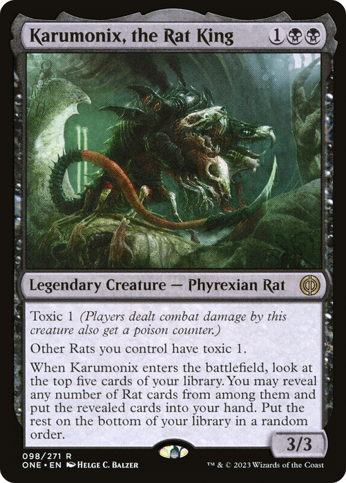 Karumonix, the Rat King (ONE-098) - rare - Foil