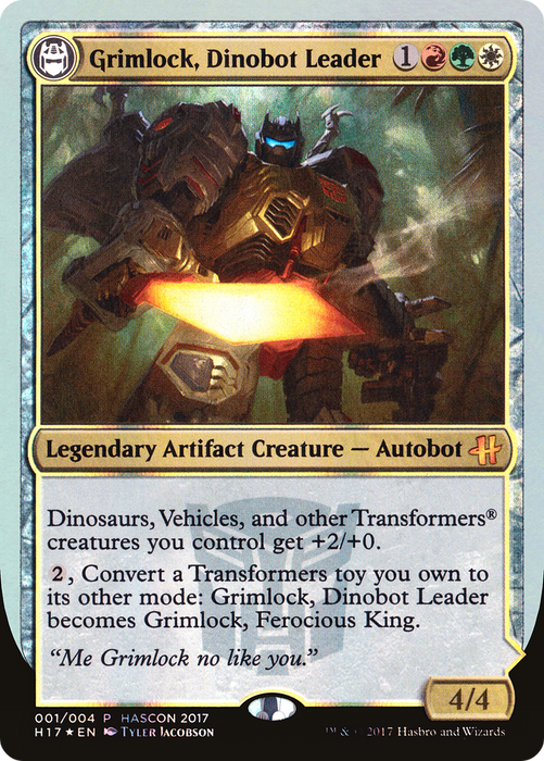 Grimlock, Dinobot Leader // Grimlock, Ferocious King (MEDIA-001) - mythic - Foil