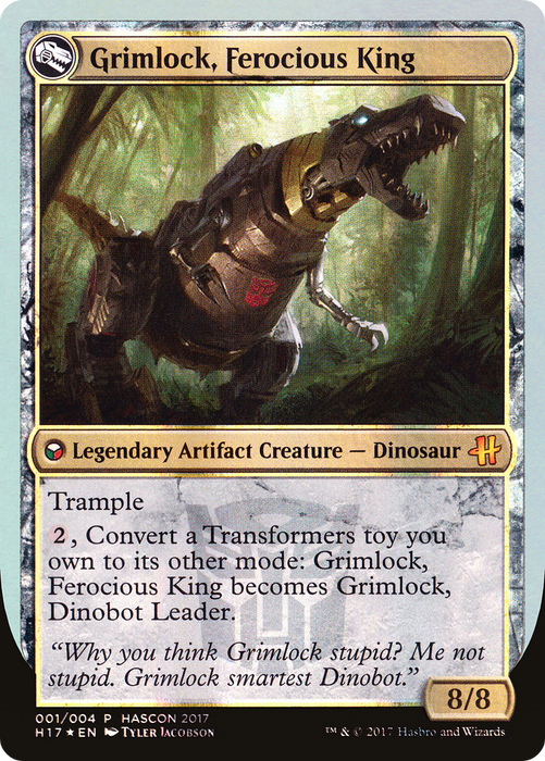 Grimlock, Dinobot Leader // Grimlock, Ferocious King (MEDIA-001) - mythic - Foil