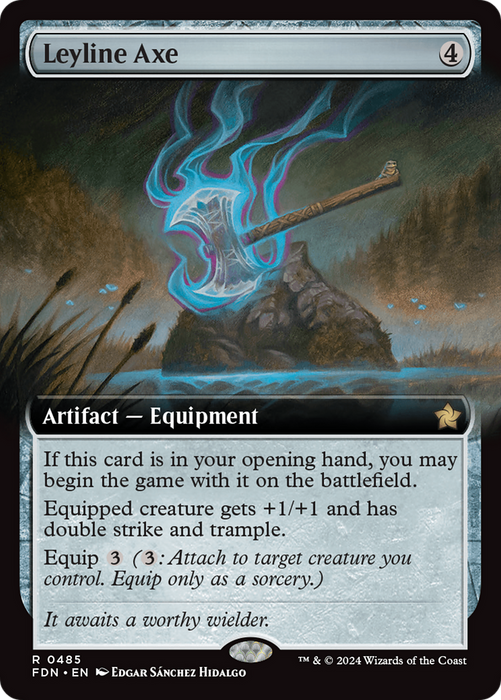 Leyline Axe (FDN-485) - rare: (Extended Art)