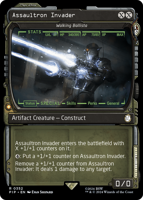 Walking Ballista (PIP-352) - rare / Assaultron Invader: (Showcase) - Foil
