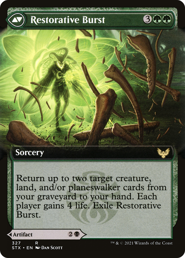 Pestilent Cauldron // Restorative Burst (STX-327) - rare: (Extended Art)