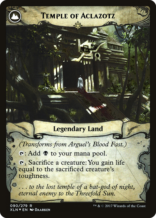 Arguel's Blood Fast // Temple of Aclazotz (PRE-90S) - rare: (compasslanddfc) - Foil