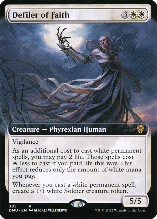 Defiler of Faith (DMU-385) - rare: (Extended Art)