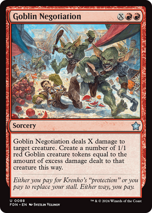 Goblin Negotiation (FDN-088) - uncommon - Foil