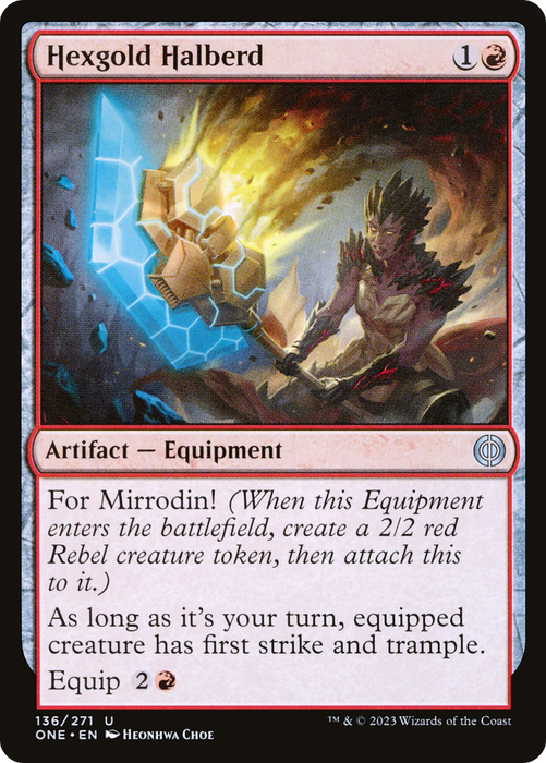 Hexgold Halberd (ONE-136) - uncommon - Foil