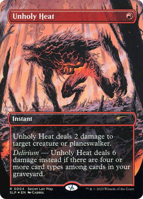 Unholy Heat (SLP-004) - rare (Borderless) - Foil