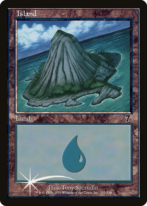 Island (7ED-335★) - common - Foil