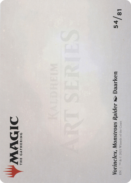 Vorinclex, Monstrous Raider // Vorinclex, Monstrous Raider (AKHM-054) - common (Borderless) - Foil