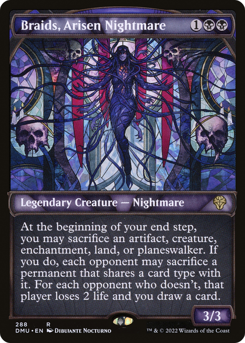 Braids, Arisen Nightmare (DMU-288) - rare: (Showcase) - Foil