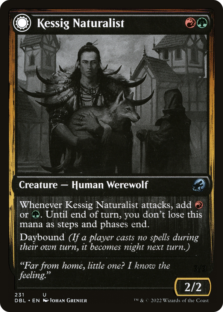 Kessig Naturalist // Lord of the Ulvenwald (DBL-231) - uncommon: (Double Faced Transform) - Foil