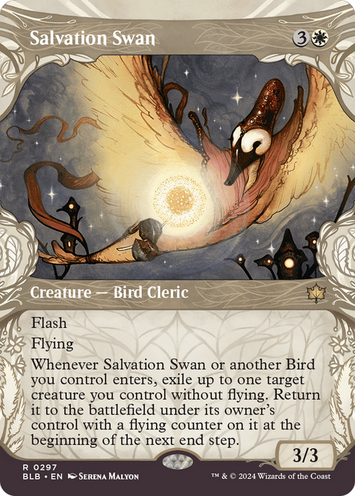 Salvation Swan (BLB-297) - rare: (Showcase) (Borderless) - Foil