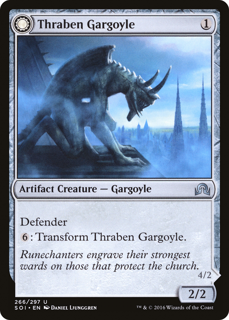 Thraben Gargoyle // Stonewing Antagonizer (SOI-266) - uncommon: (Double Faced Transform) - Foil