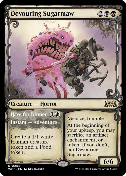 Devouring Sugarmaw // Have for Dinner (WOE-288) - rare: (Showcase) - Foil