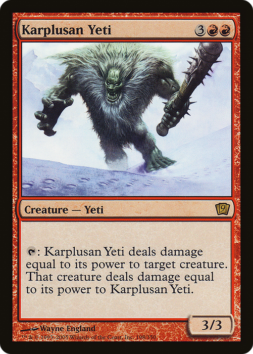 Karplusan Yeti (9ED-198★) - rare - Foil