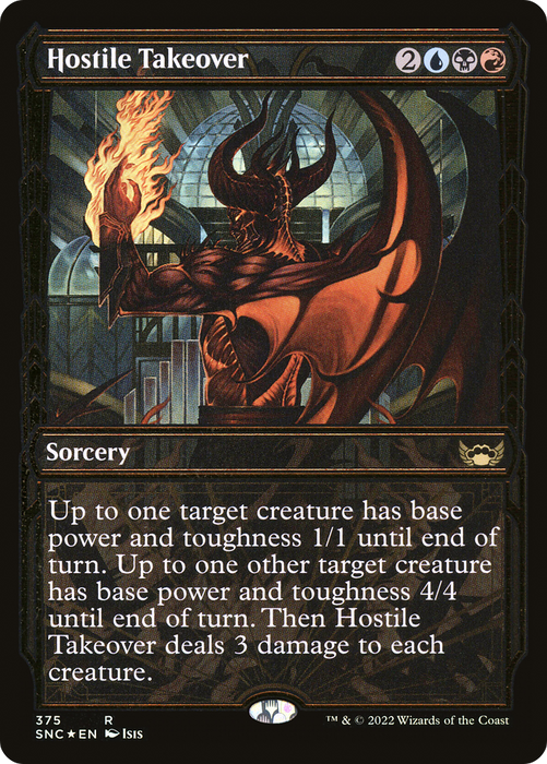 Hostile Takeover (SNC-375) - rare: (Showcase) - Foil