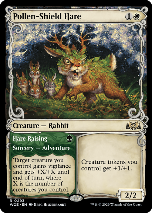 Pollen-Shield Hare // Hare Raising (WOE-293) - rare: (Showcase) - Foil
