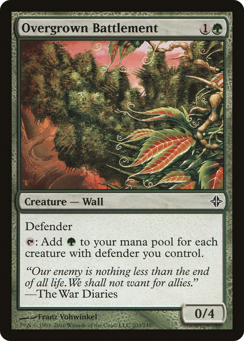 Overgrown Battlement (ROE-203) - common - Foil