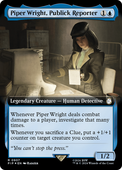 Piper Wright, Publick Reporter (PIP-907) - rare: (Extended Art) - Foil