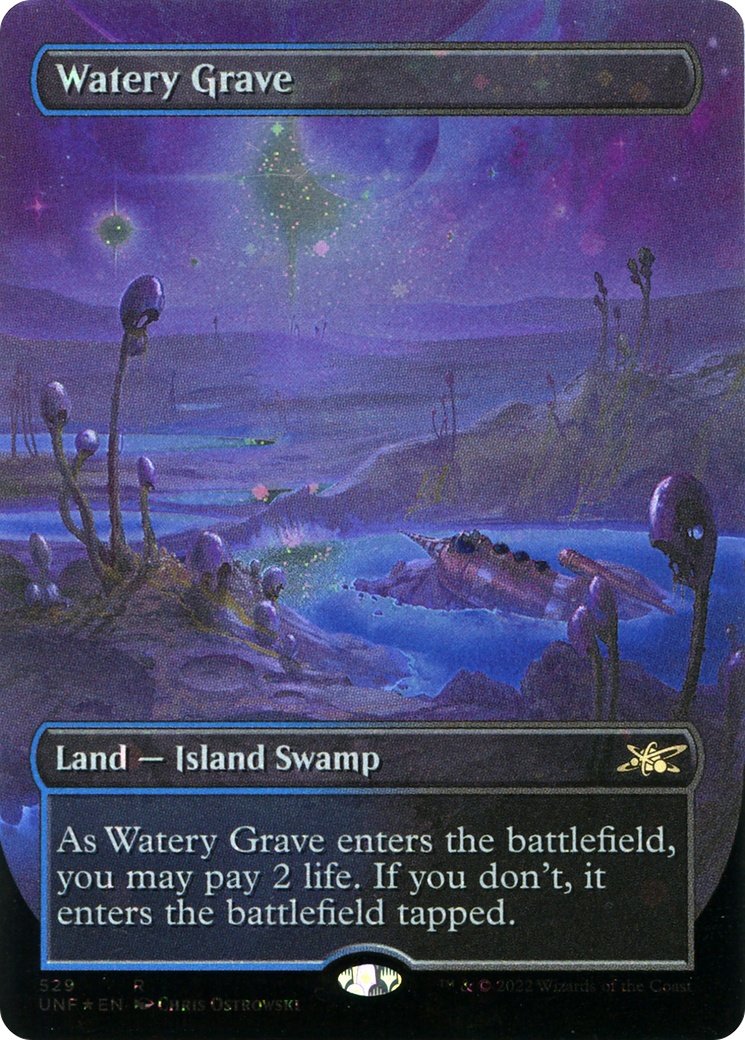 Watery Grave (UNF-529) - rare (Borderless) - Foil
