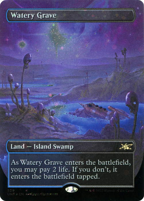 Watery Grave (UNF-529) - rare (Borderless) - Foil