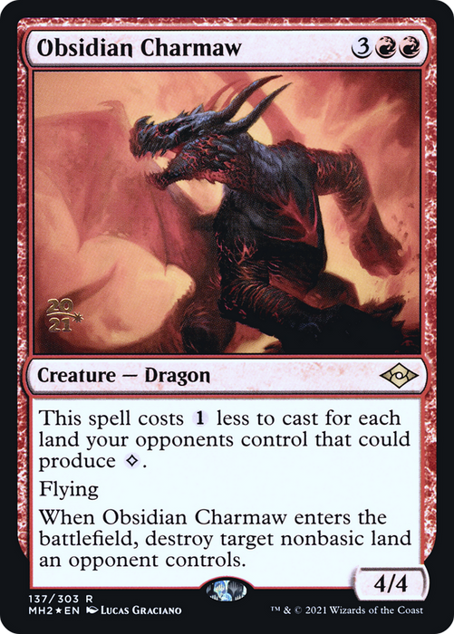 Obsidian Charmaw (PRE-137S) - rare - Foil
