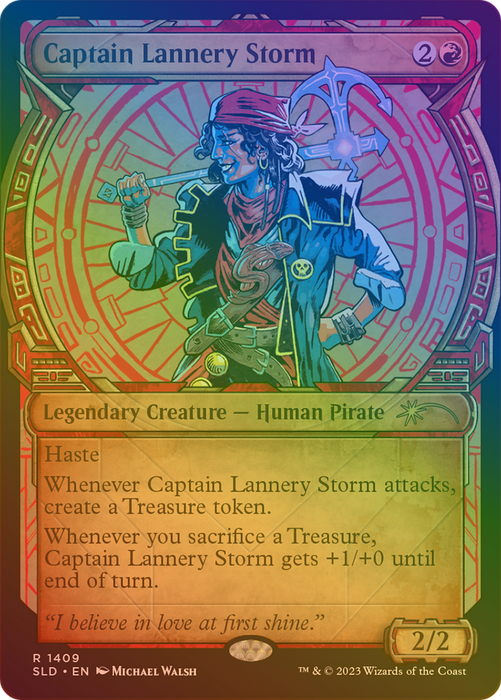 Captain Lannery Storm (SLD-1409★) - rare: (Showcase) - Foil