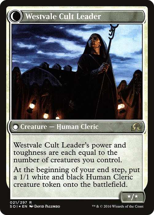 Hanweir Militia Captain // Westvale Cult Leader (PRE-21S) - rare: (Double Faced Transform) - Foil