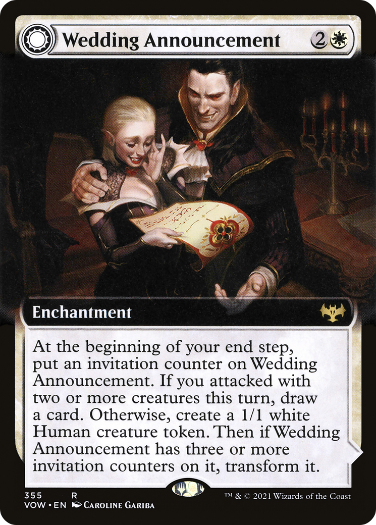 Wedding Announcement // Wedding Festivity (VOW-355) - rare: (Extended Art, Double Faced Transform)