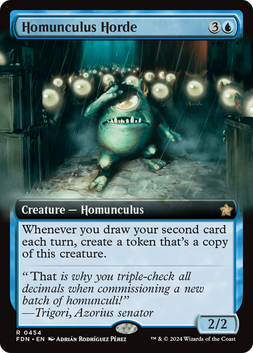 Homunculus Horde (FDN-454) - rare: (Extended Art) - Foil