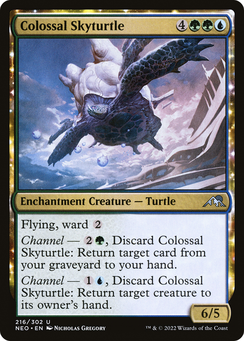 Colossal Skyturtle (NEO-216) - uncommon: (enchantment) - Foil