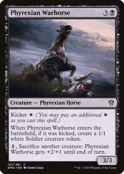 Phyrexian Warhorse (DMU-101) - common - Foil