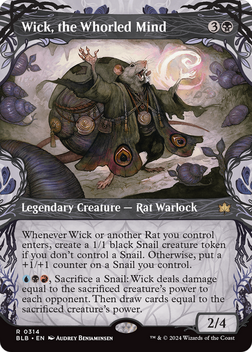 Wick, the Whorled Mind (BLB-314) - rare: (Showcase) (Borderless) - Foil