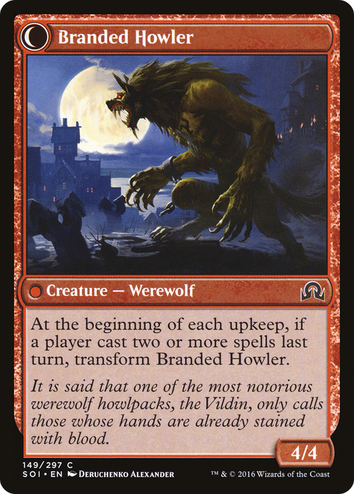 Convicted Killer // Branded Howler (SOI-149) - common: (Double Faced Transform) - Foil