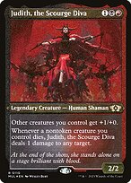 Judith, the Scourge Diva (MUL-110) - rare - Etched Foil