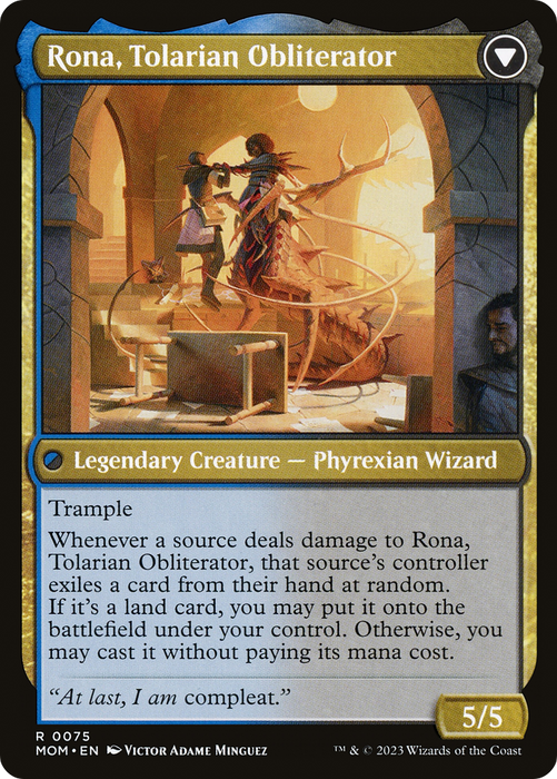 Rona, Herald of Invasion // Rona, Tolarian Obliterator (MOM-075) - rare - Foil