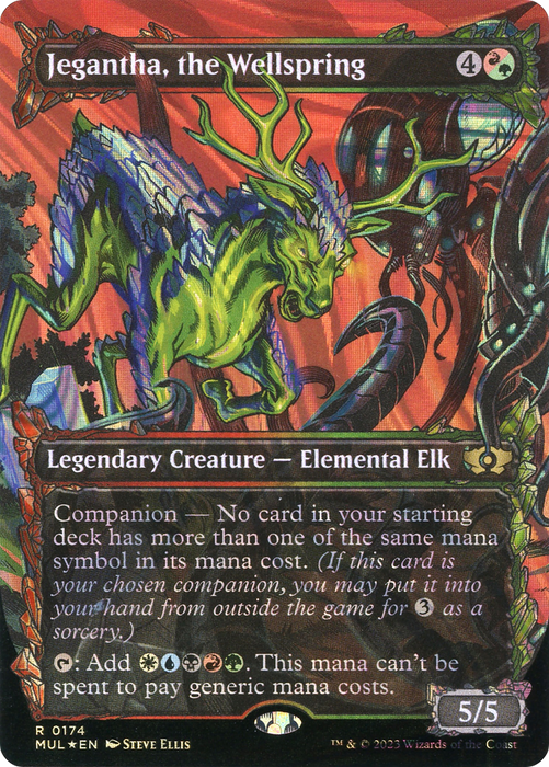 Jegantha, the Wellspring (MUL-174) - rare: (Showcase) (Borderless) - Foil