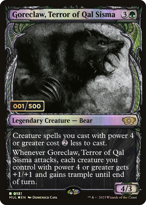 Goreclaw, Terror of Qal Sisma (MUL-157Z) - rare: (Showcase) - Foil