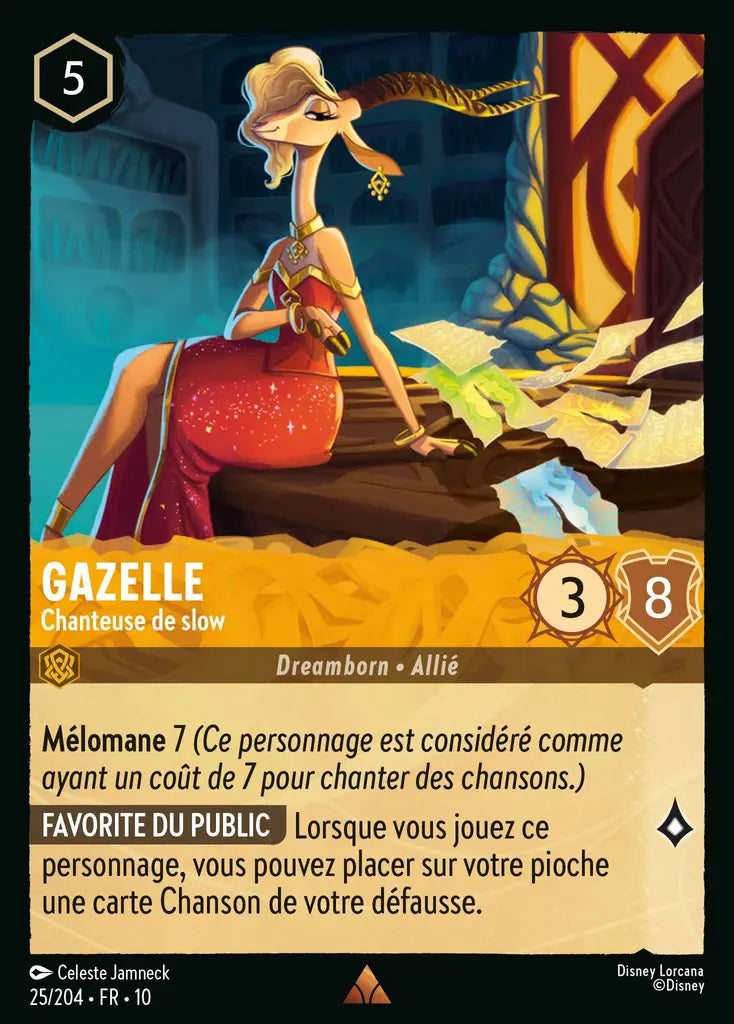 Gazelle - Chanteuse de slow (25/204) - LDLP - Rare - Cold Foil