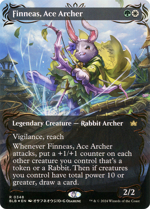 Finneas, Ace Archer (BLB-348) - rare: (Showcase) (Borderless) - Foil